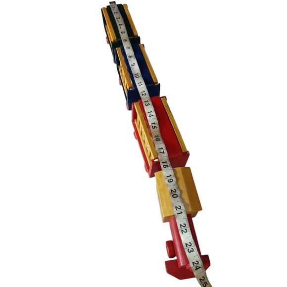 International Christmas Holiday Circus Wood Train Set 24" Long New Orig Box - Picture 3 of 11